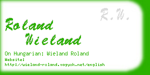 roland wieland business card